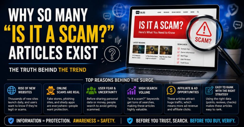Why So Many "Is It a Scam?" Articles Exist